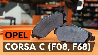 How to change front brake pads  front brake pad set on OPEL CORSA C F08 F68 TUTORIAL AUTODOC [upl. by Nwahser]