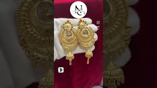 1GM GOLD EARRINGS ✨😍jewellery 1gramgold trending ytshorts trending [upl. by Yllatan]