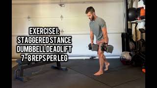 Staggered stance deadlift  Isometric lateral raises  Hanging flutter kick legsshoulderscore [upl. by Ayoj]