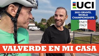 Alejandro Valverde en casa de Ibon Zugasti  Mundial Gravel Italia 2023  Ibon Zugasti [upl. by Wolliw678]