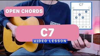 Learning the C7 Open Chord 🎸  Guitar Lessons with Simply Guitar [upl. by Nibbs]