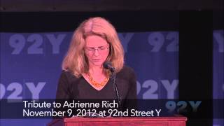 Tribute to Adrienne Rich  92Y Readings [upl. by Ranger]