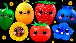 Baby Fruit Dancing with the Flowers🌻🌻🌻SENSORY VIDEO💐🌹🌷🦋🌼 [upl. by Dever667]