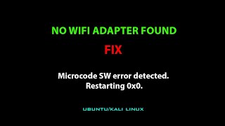 LINUX ERROR FIX  18514384 iwlwifi 000093000 Microcode SW error detected Restarting 0x0 [upl. by Madelina]