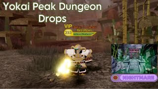 Yokai Peak Dungeon Drops  Dungeon Quest Roblox [upl. by Frame977]