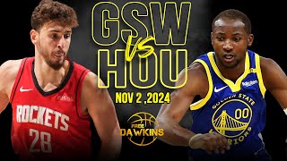 Golden State Warriors vs Houston Rockets Full Game Highlights  Nov 2 2024  FreeDawkins [upl. by Coriss563]