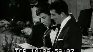 Dean Martin Jerry Lewis 1955 Friars Club Banquet NYC with Milton Berle Marilyn Monroe amp Eddie Fisher [upl. by Nelleeus]