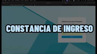 Tutorial para generar tu Constancia de Ingreso y Ficha de Matricula 2024  Escuela de Posgrado [upl. by Thaddeus905]