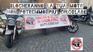 Roma manifestazione contro il divieto di circolazione moto euro 01 [upl. by Erdne]