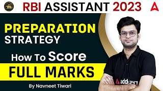 RBI Assistant 2023 Preparation Strategy to Score Full Marks  By Navneet Tiwari [upl. by Nrevel]