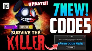 NEW UPDATE CODES SURVIVE THE KILLER ROBLOX CODES 2024  SURVIVE THE KILLER CODES [upl. by Onifled]