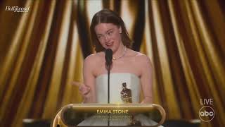 Emma Stone wins Best Actress at the 2024 Oscars for her role in PoorThings [upl. by Way]