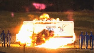 MacGyver Mail Truck Explosion HighSpeed  MythBusters [upl. by Ahsrat]