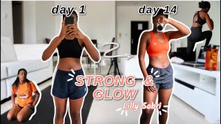 I did Lilly Sabris 14 days Strong amp Glow Challenge  Results Review and a lot of sweat [upl. by Missy]