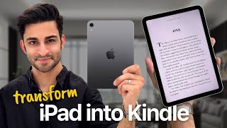 Turn iPad mini into a Kindle  The ultimate ereading experience ✨ [upl. by Seleta]