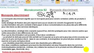 Microéconomie S2 les marchés partie 9 quot Monopole discriminant quot [upl. by Belford959]