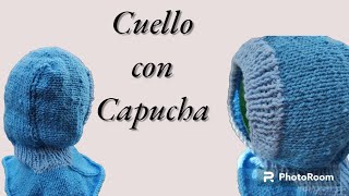 🧶Cuello con Capucha tejido a Dos Agujas paso a paso [upl. by Eimmat]