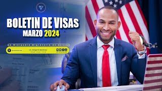 BOLETÍN DE VISAS MARZO 2024 Visa Bulletin March 2024  se reducen los tiempos de espera [upl. by Vtarj]