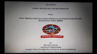 PROPAGATION OF ACTION POTENTIAL IN MYELINATED AND NON MYELINATED NERVE FIBRES [upl. by Byron731]