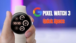 Google Pixel Watch 3 With eSIM 5ATM water resistant ECG certified Qualcomm SW5100 [upl. by Perrine849]