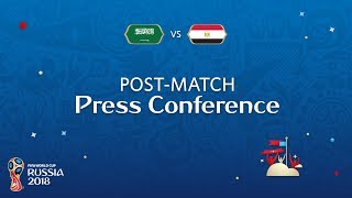 FIFA World Cup™ 2018 Saudi Arabia v Egypt  PostMatch Press Conference [upl. by Aitret993]