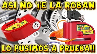 ALARMA CON BLOQUEO DE DISCO PARA MOTO  UNA INVERSION QUE TE DARA TRANQUILIDAD [upl. by Soma]