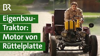 DDR Zeitzeugnis Oldtimer Traktor mit LKWTeilen Kleindieselmotor selbst gebaut  Unser Land  BR [upl. by Silado]