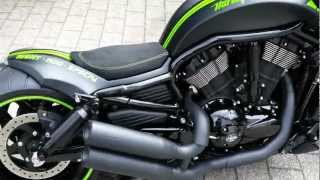 Harley Davidson Night Rod Special 2012 with 280 rear wheel Airride quot GREENquot [upl. by Chretien778]