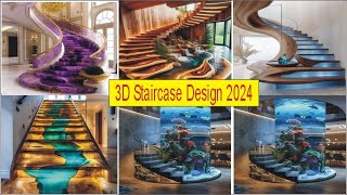 Top 40 Modern Stairs Design 2024  Latest Staircase Design Ideas  Living Room Staircase Design [upl. by Lilah]