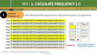 Haplotype diversity Hd A StepByStep Example [upl. by Sydelle]