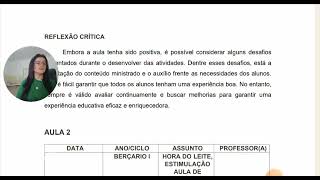 Explicação sobre o relatório de estágio Uninove pedagogia ead10 estágio [upl. by Anceline]