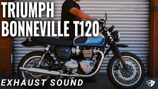 Exhaust Sound for Triumph Bonneville T120  British Customs [upl. by Weisbrodt]