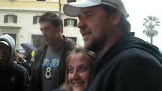 Russell Crowe meets his fans in Rome [upl. by Besnard]