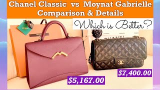 MOYNAT 24k Gold Gabrielle vs Chanel Classic Jumbo Flap Comparison amp Bag Details [upl. by Yecrad]