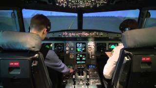 Flying Airbus A320 full flight video from the cockpit part 2  Baltic Aviation Academy [upl. by Osnofedli]