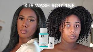 My hair care routine featuring K18 2024  for dry damaged hair and length retention [upl. by Nonie]