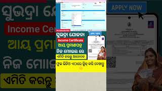 Income Certificate Online Applyincomecertificate education edistrictregistration subhadrayojana [upl. by Yleek75]