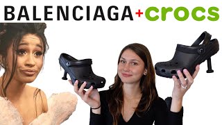 Luxury Balenciaga Croc Heels  Try On and Review [upl. by Litnahc]