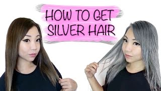 How To Get Silver Hair from Brown Hair Tutorial [upl. by Wie]