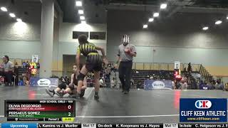 2020 USAW Preseason Nationals5330 High School Girls 100 Persaeus Gomez Pomona Elite PWCC Vs Oli [upl. by Screens731]