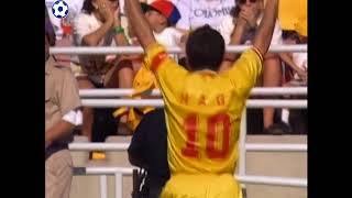 Gheorghe Hagi Goal  World Cup 1994  Group A  Colombia  Romania 13  34 [upl. by Nylodam]