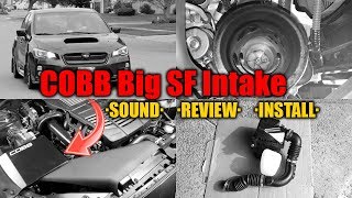 Cobb Big SF Intake System Installation Sound Review in 2017 WRX CVT [upl. by Nageam329]