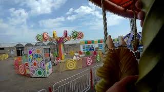 Great Yarmouth Pleasure Beach  Gallopers Fred Savage 3Abreast Galloper onride [upl. by Eniotna]