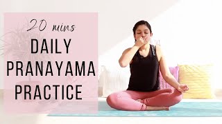 20 Mins Pranayama Practice  5 Breathing Exercises for Deep Oxygenation amp Calm Mind  Follow Along [upl. by Risley]