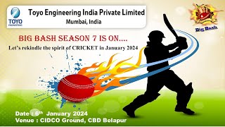 Big Bash Season 7  TOYO Engineering India PVT LTD  PITCH 1 [upl. by Silevi]