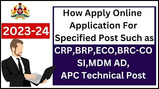 How to apply Online Application For CRPBRPECOTechnical PostBRC CoorinaterMDM ADAPCSIEEDS [upl. by Forelli]