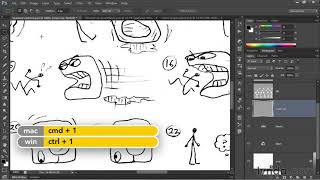 Photoshop Tutorial  Turning a pencil sketch into digital ink [upl. by Sibby687]