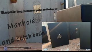 How to RepairBitumen paint and Ready for leakage test to Manhole or catch basin [upl. by Sapphera]