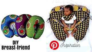 How to Sew A Nursing Pillow with Cover PoppyBreast friend NO PATTERN [upl. by Rufford]