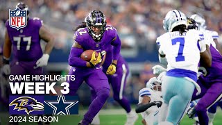 Baltimore Ravens vs Dallas Cowboys  2024 Week 3 Game Highlights [upl. by Namreg]